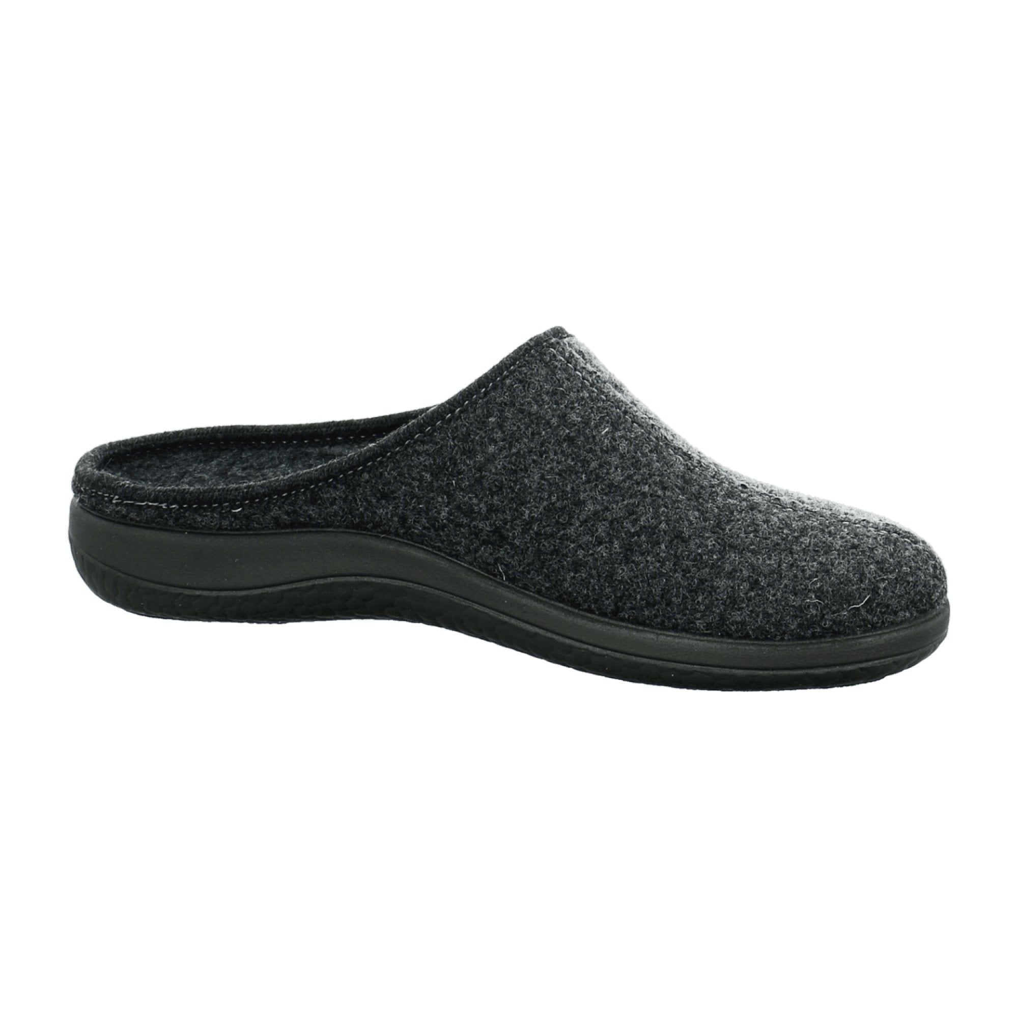 Rohde Women's Gray Felt Slippers with Wedge Heel for Fall Winter