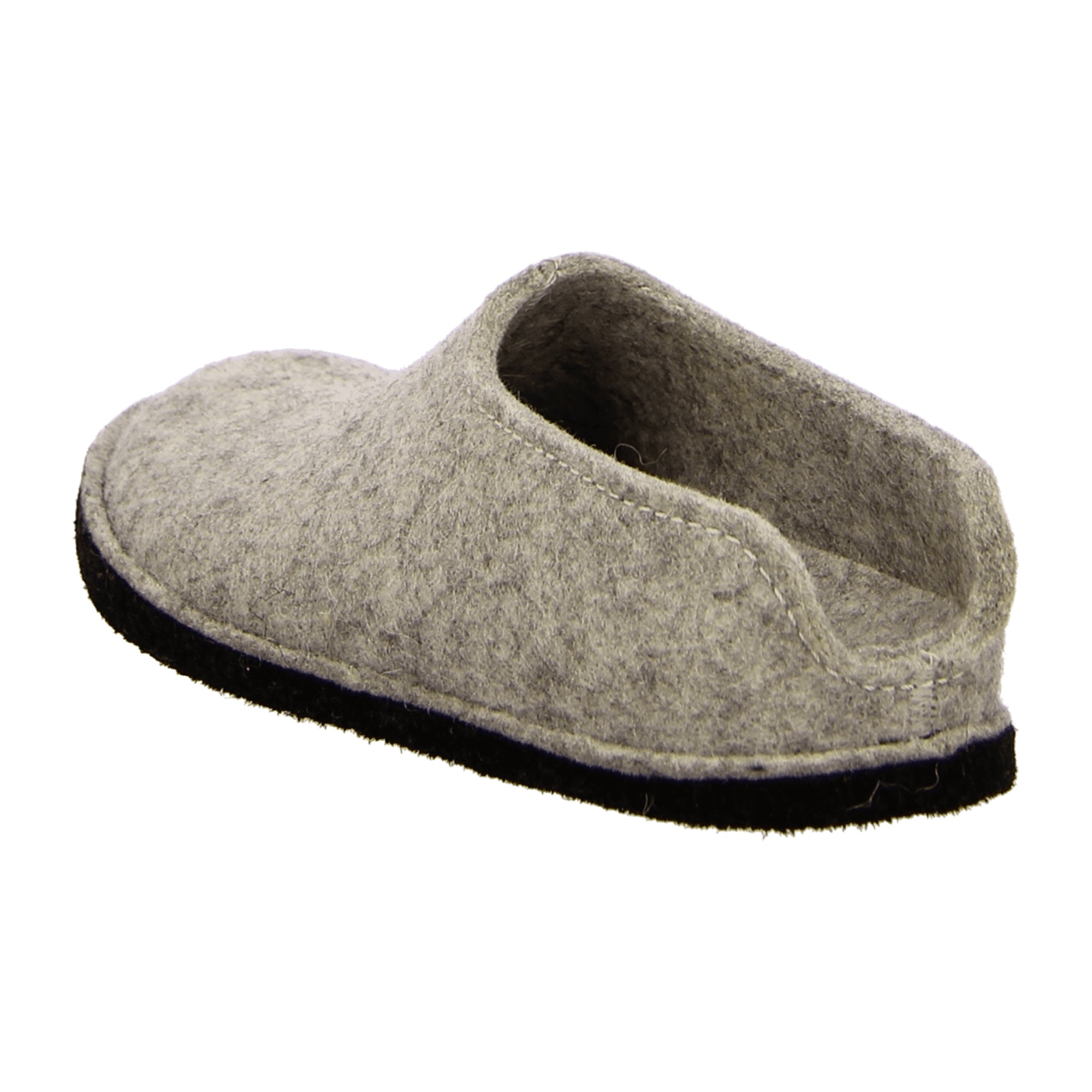 Haflinger Flair Smily Women's Slippers, Stylish Gray Wool - Durable & Comfortable