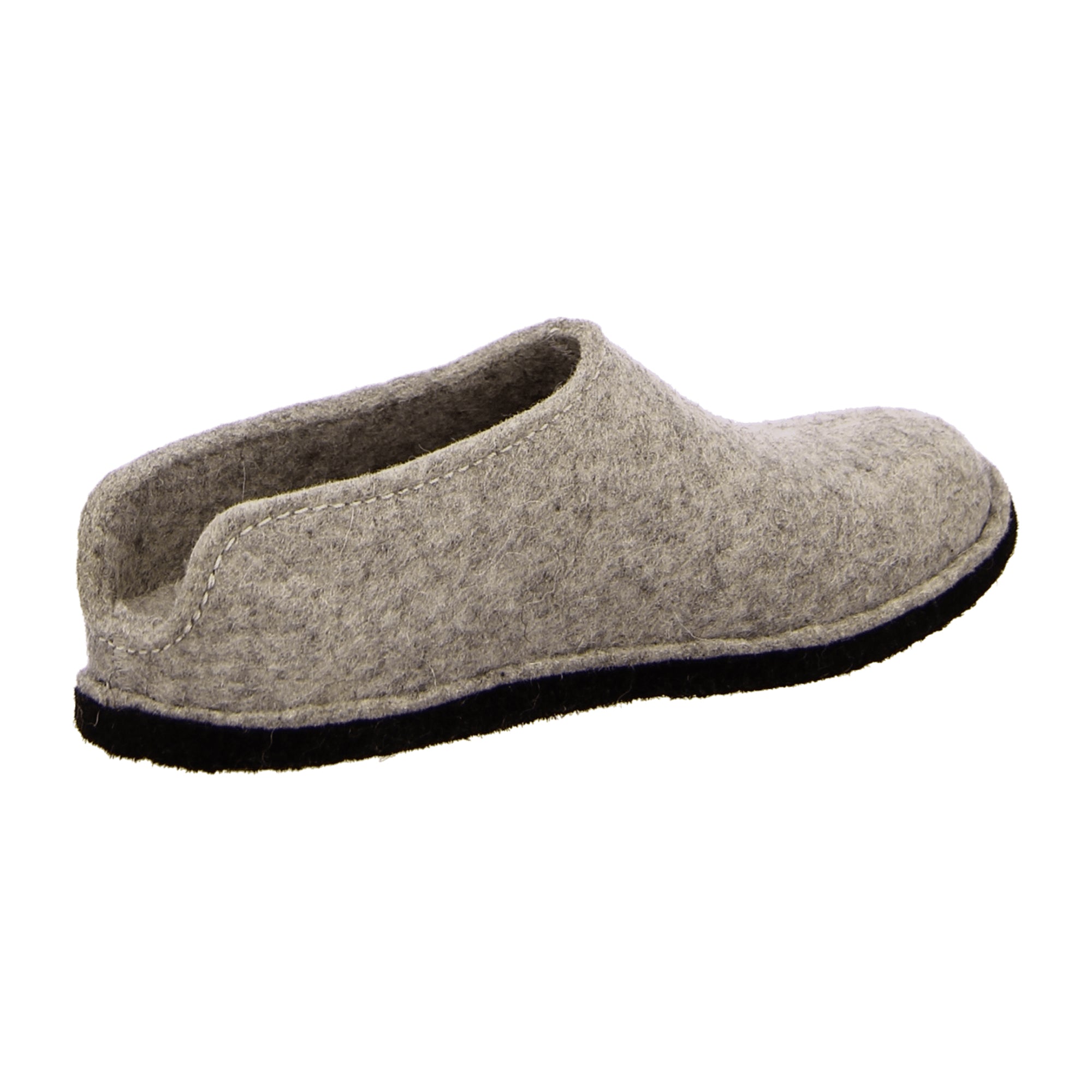 Haflinger Flair Smily Women's Slippers, Stylish Gray Wool - Durable & Comfortable