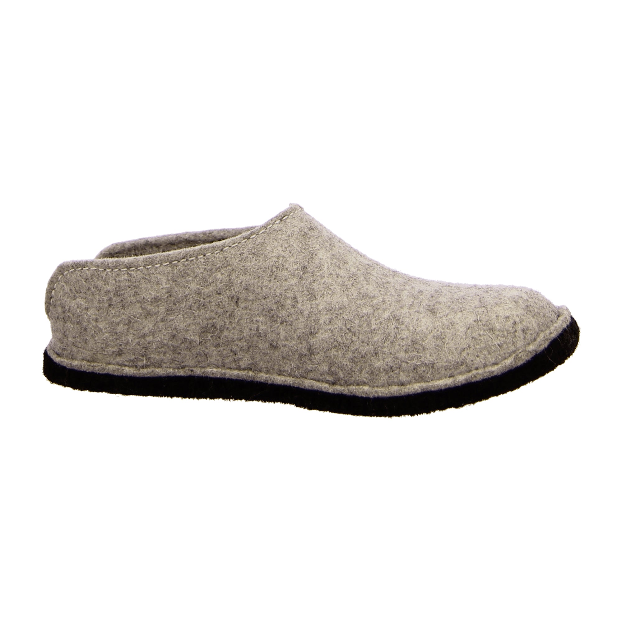 Haflinger Flair Smily Women's Slippers, Stylish Gray Wool - Durable & Comfortable