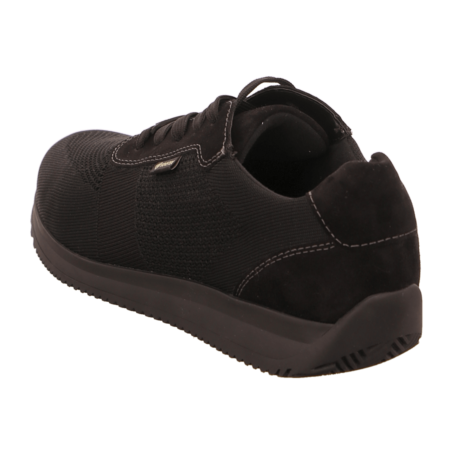 ARA Lisboa Men's Sneakers in Black Nubuck Leather with Lace-Up Closure and Round Toe