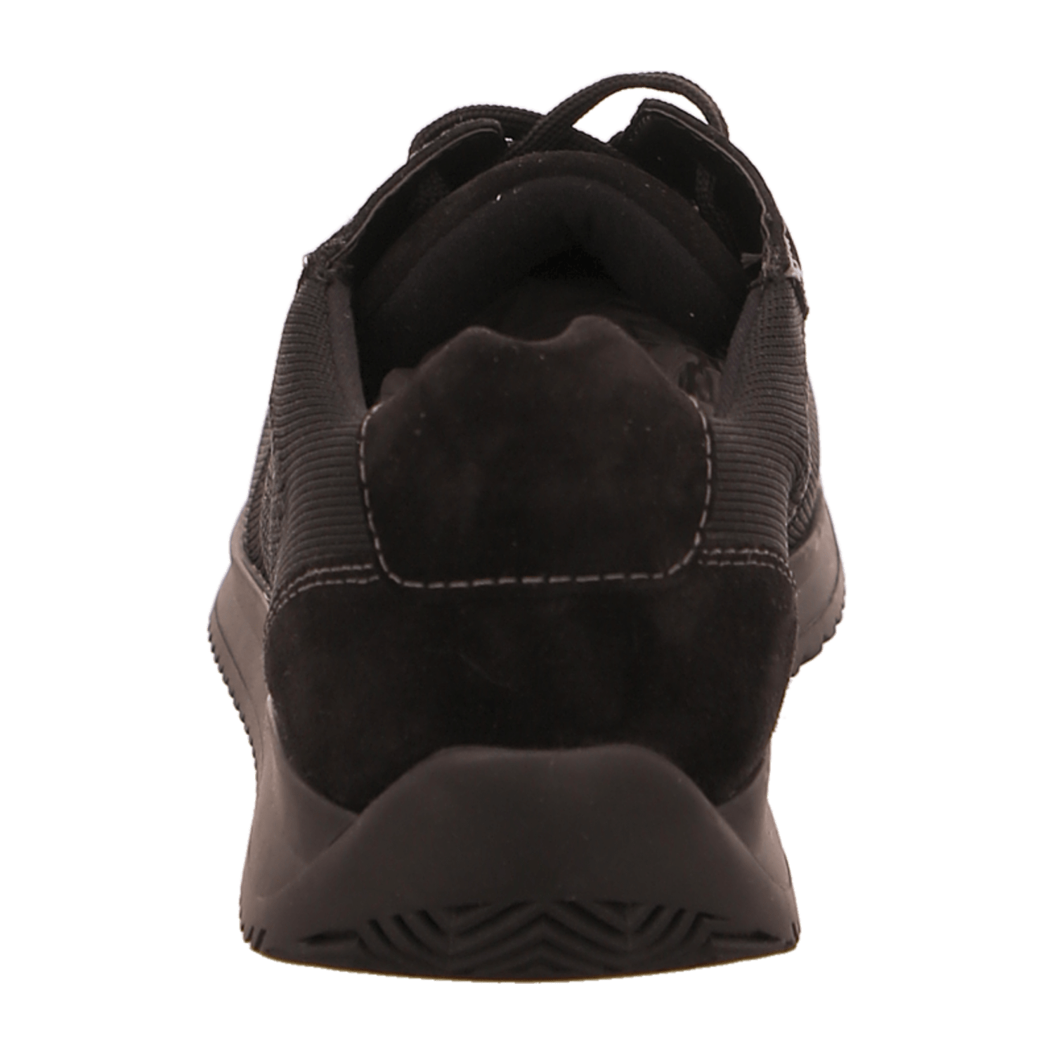 ARA Lisboa Men's Sneakers in Black Nubuck Leather with Lace-Up Closure and Round Toe