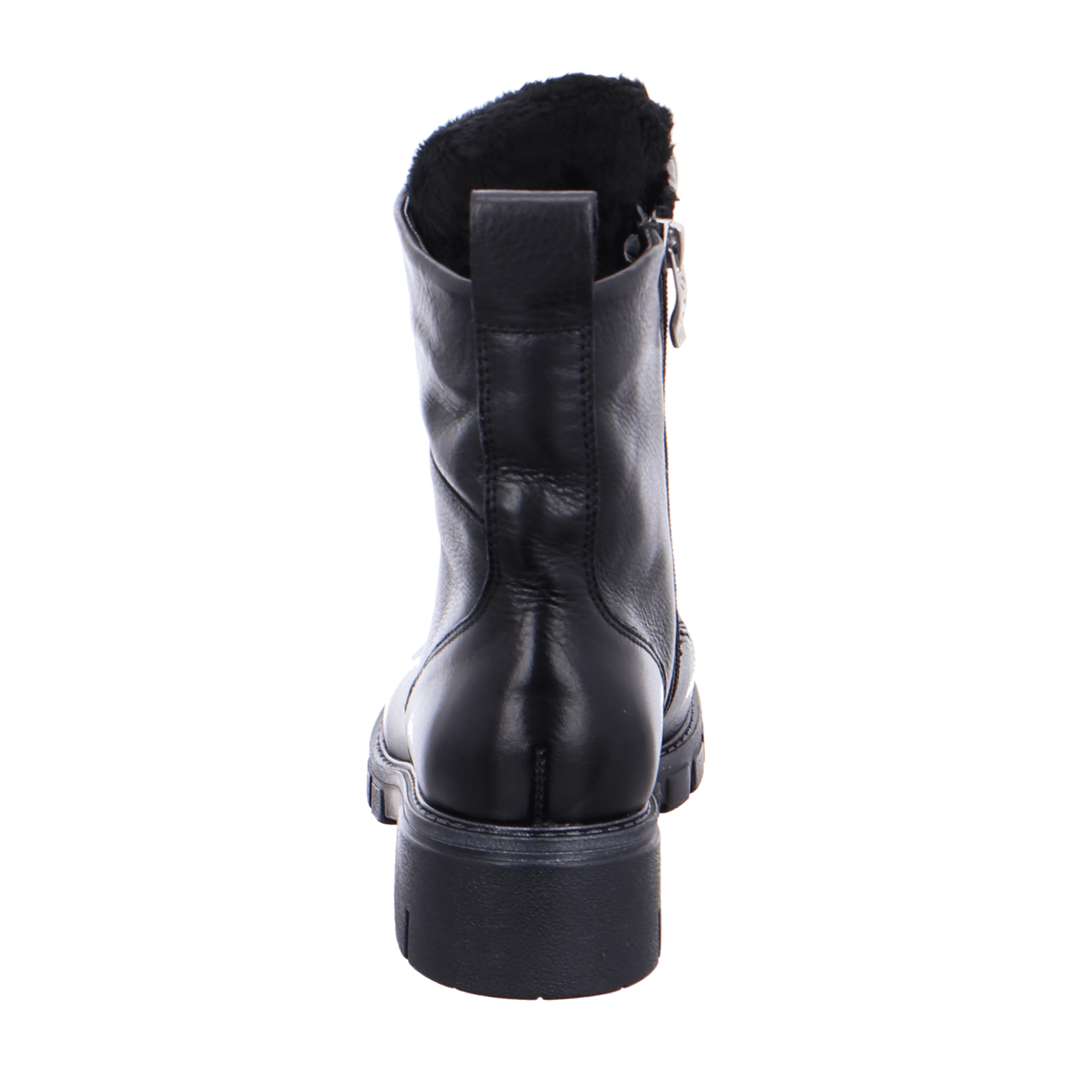 ARA DOVER DOVER Women's Ankle Boots in Black Smooth Leather with Zipper and Warm Lining