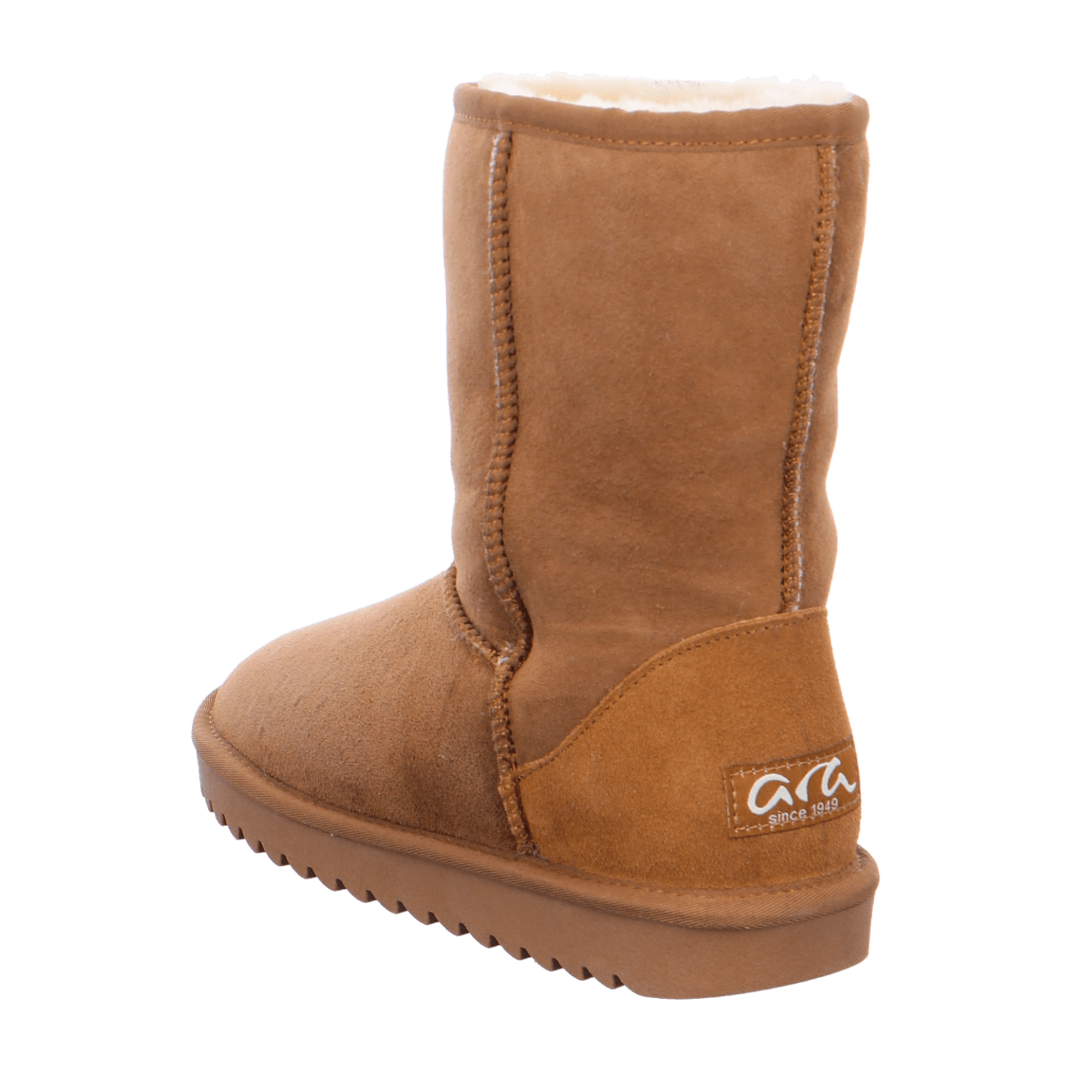 ARA ALASKA Women's Winter Boots Slip-On Faux Fur Lined Round Toe Boots Warm Lined Brown