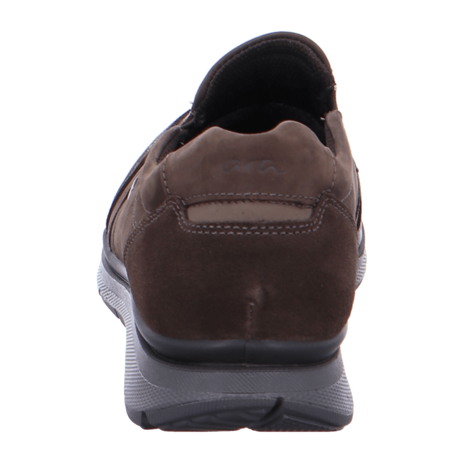 ARA Benjo Men's Slipper in Brown Nubuck Leather with Lacing and Round Toe