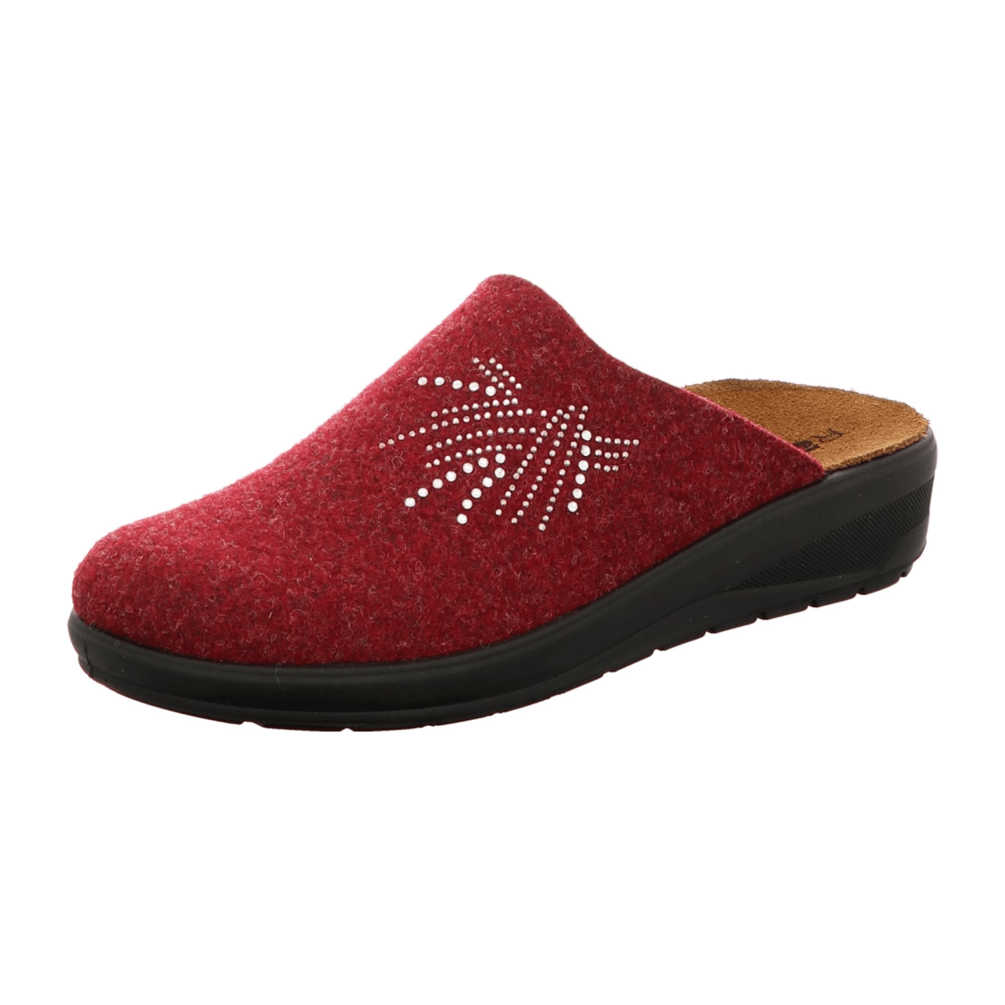 Rohde Red Women's Slip-On House Shoes with Removable Insole and Wedge Heel