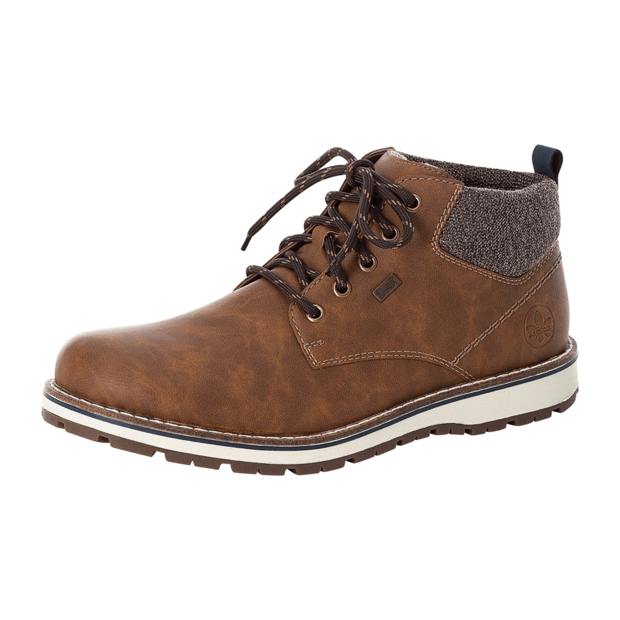 Rieker Men's Brown Boots with Wool Lining and Rieker Tex Waterproof Membrane