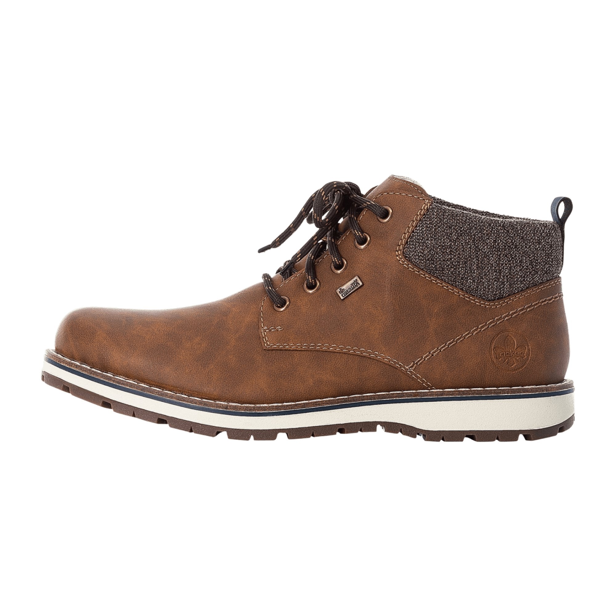 Rieker Men's Brown Boots with Wool Lining and Rieker Tex Waterproof Membrane