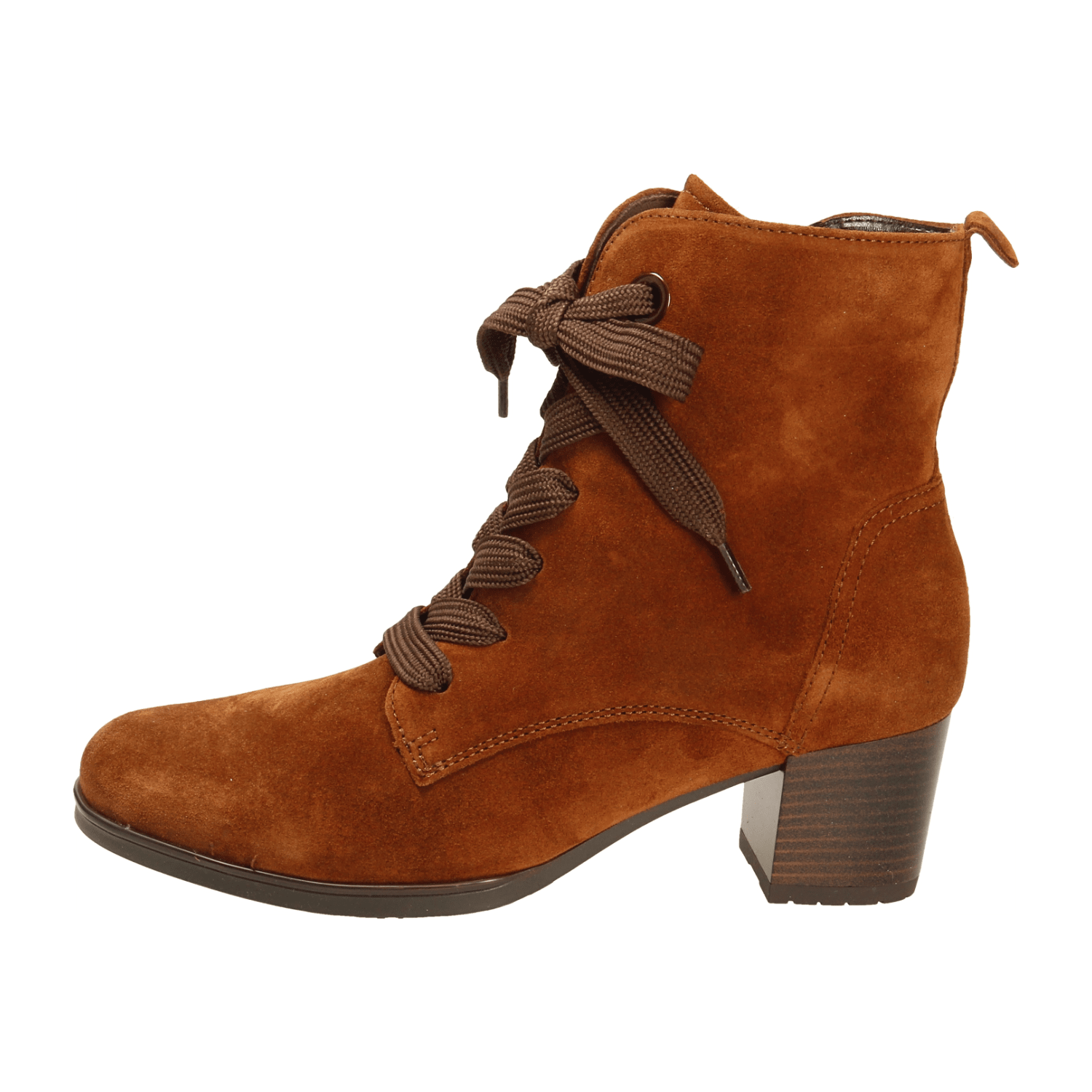 ARA FLORENZ FLO Women's Ankle Boots in Brown Full-Grain Leather, Classic Zip, Warm Lined