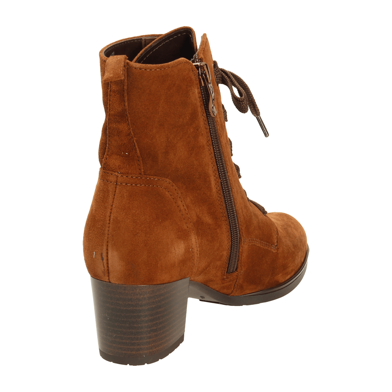 ARA FLORENZ FLO Women's Ankle Boots in Brown Full-Grain Leather, Classic Zip, Warm Lined