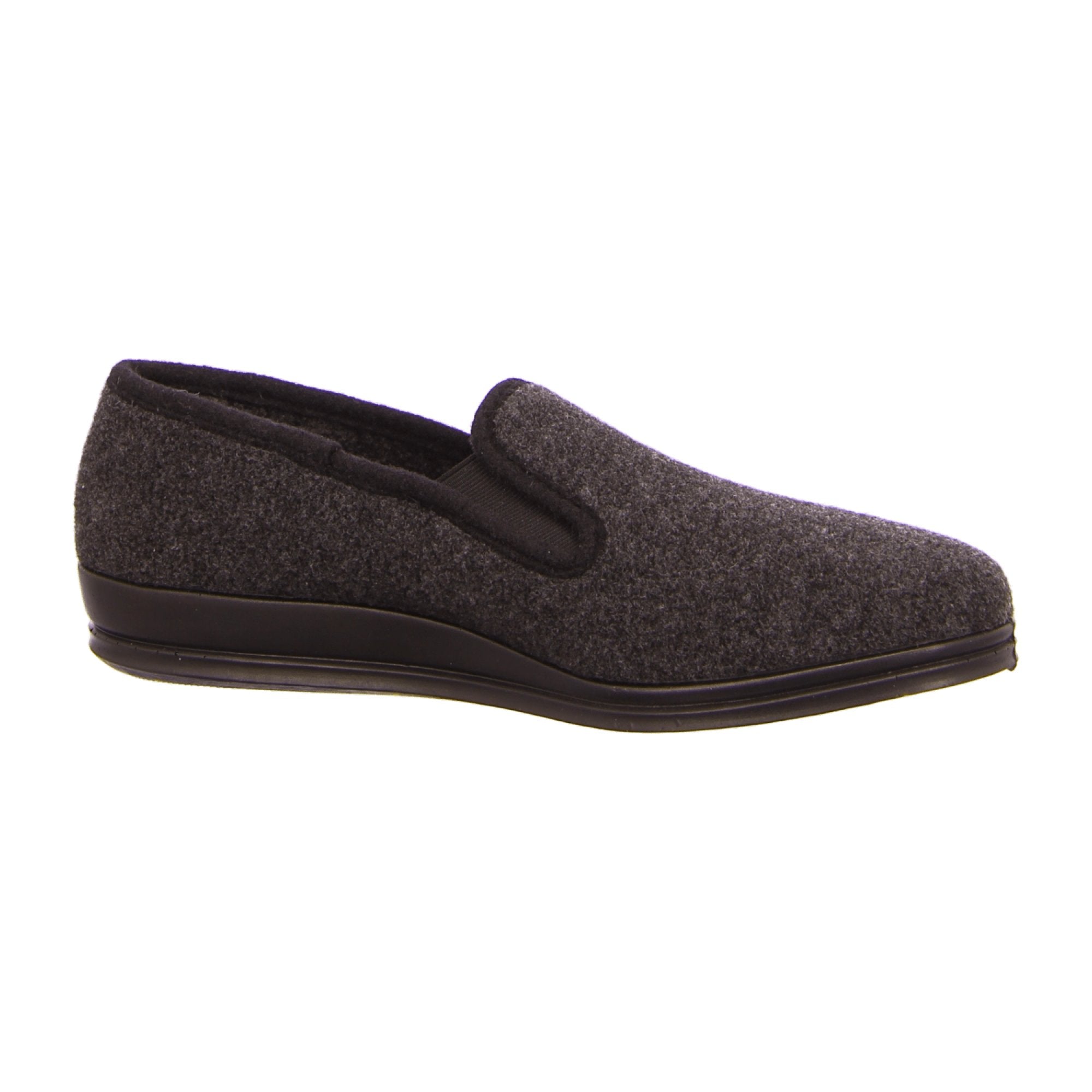 Rohde Lillestrom Men's Black Slip-On Shoes Textile Wide Fit Winter