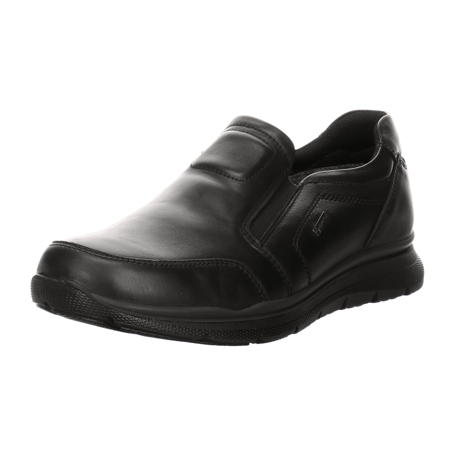 ARA Benjo Men's Slipper in Black Smooth Leather, Classic Lace-Up Shoe with Round Toe and Polyurethane Sole