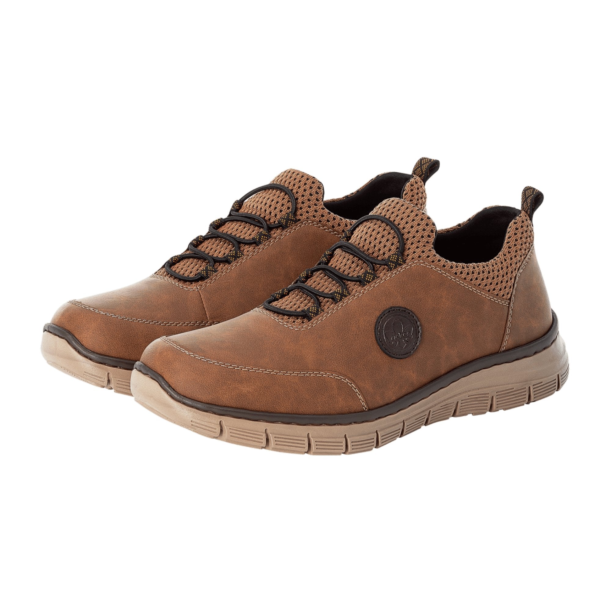 Rieker Men's Brown Slip-On Shoes Comfortable Wide Fit Synthetic Upper