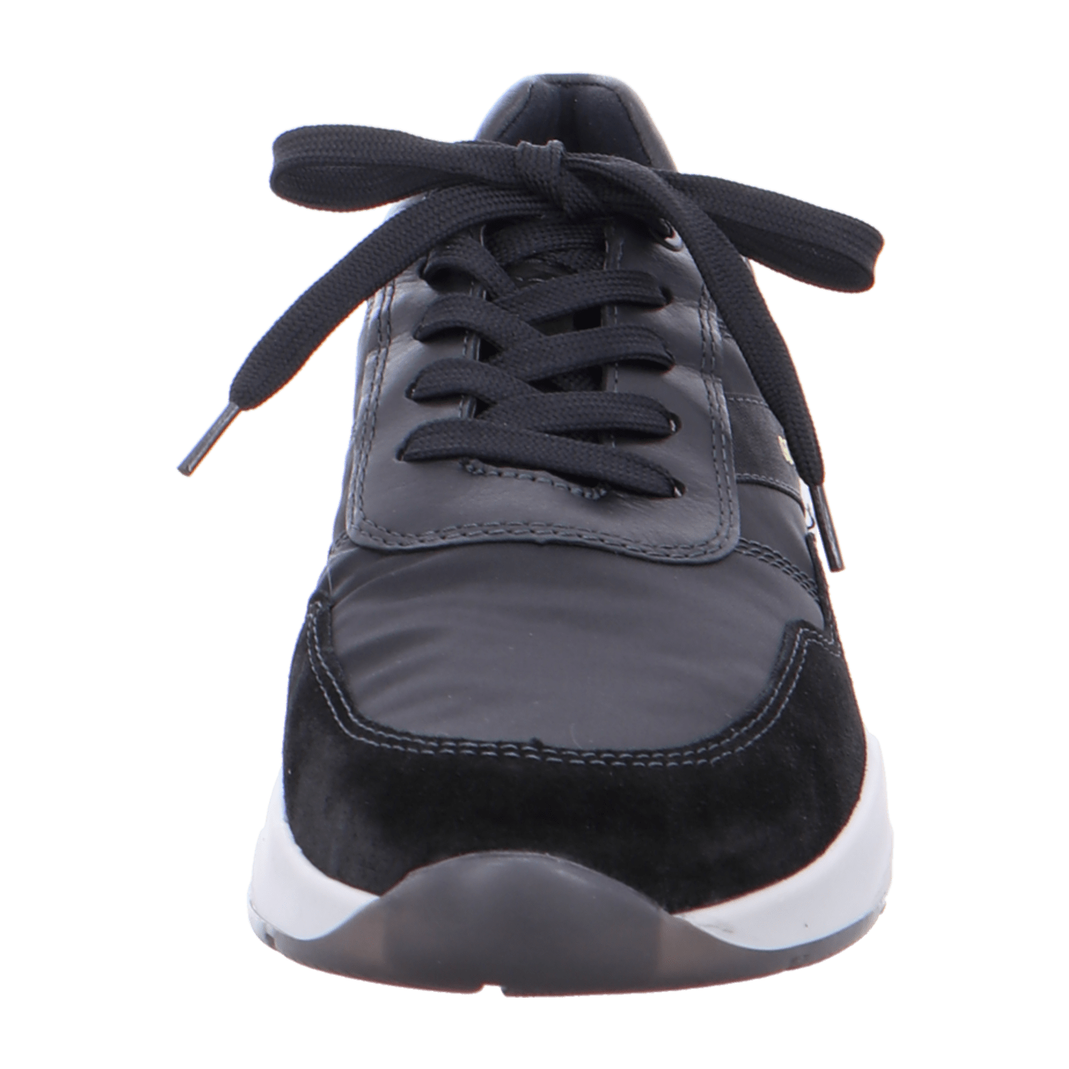 ARA LOS ANGELES Men's Cotton Lace-Up Shoes Black Round Toe Rubber Sole