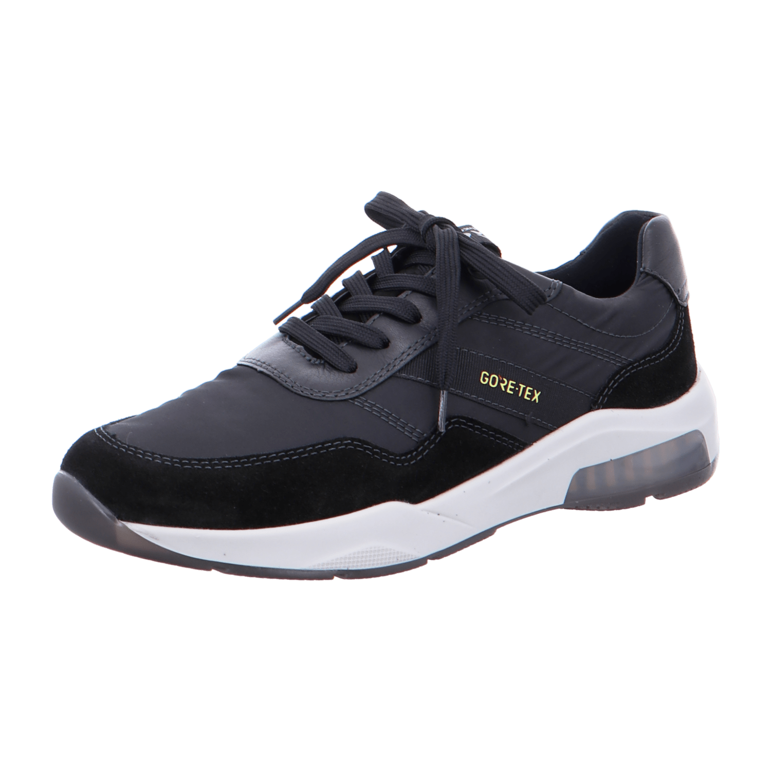 ARA LOS ANGELES Men's Cotton Lace-Up Shoes Black Round Toe Rubber Sole