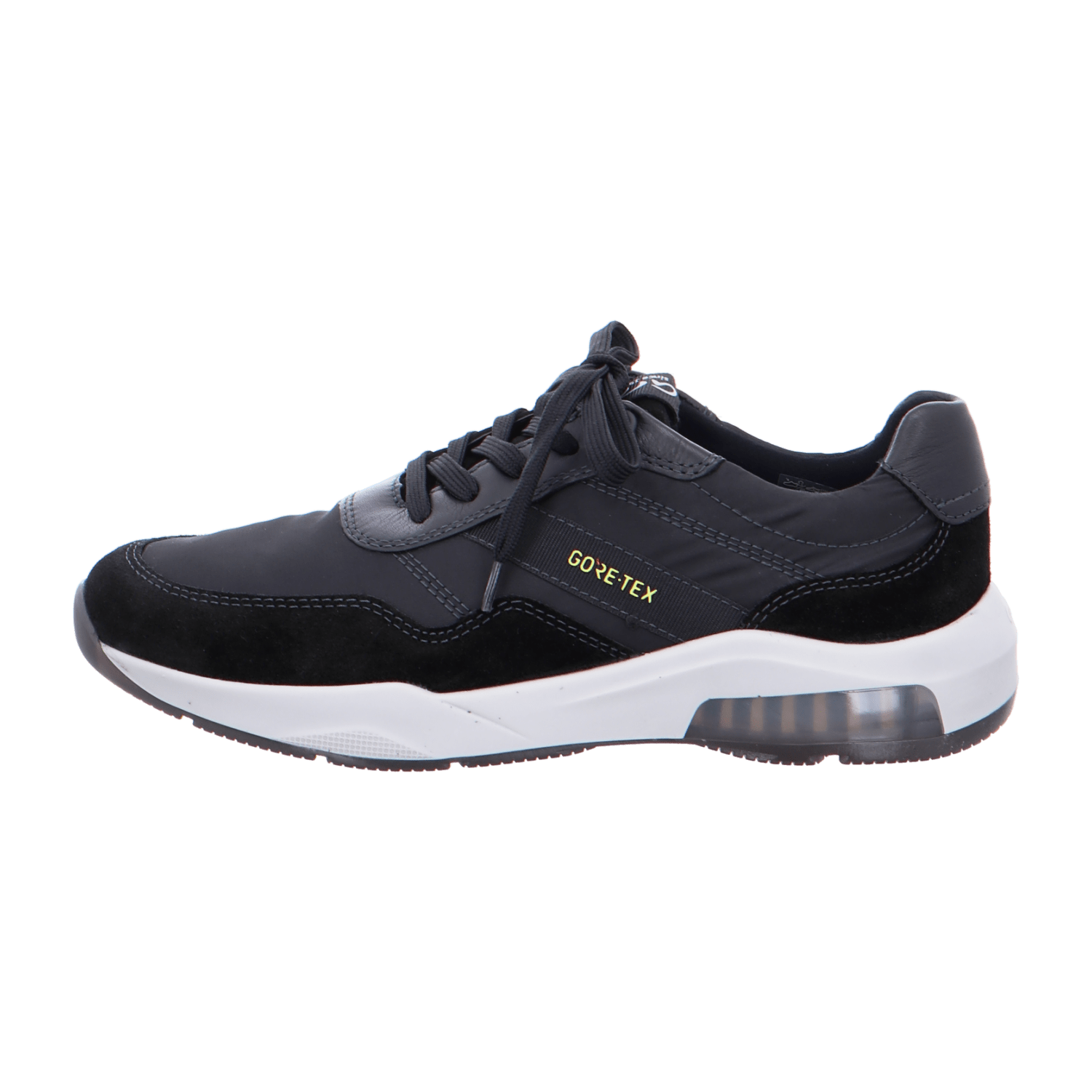 ARA LOS ANGELES Men's Cotton Lace-Up Shoes Black Round Toe Rubber Sole
