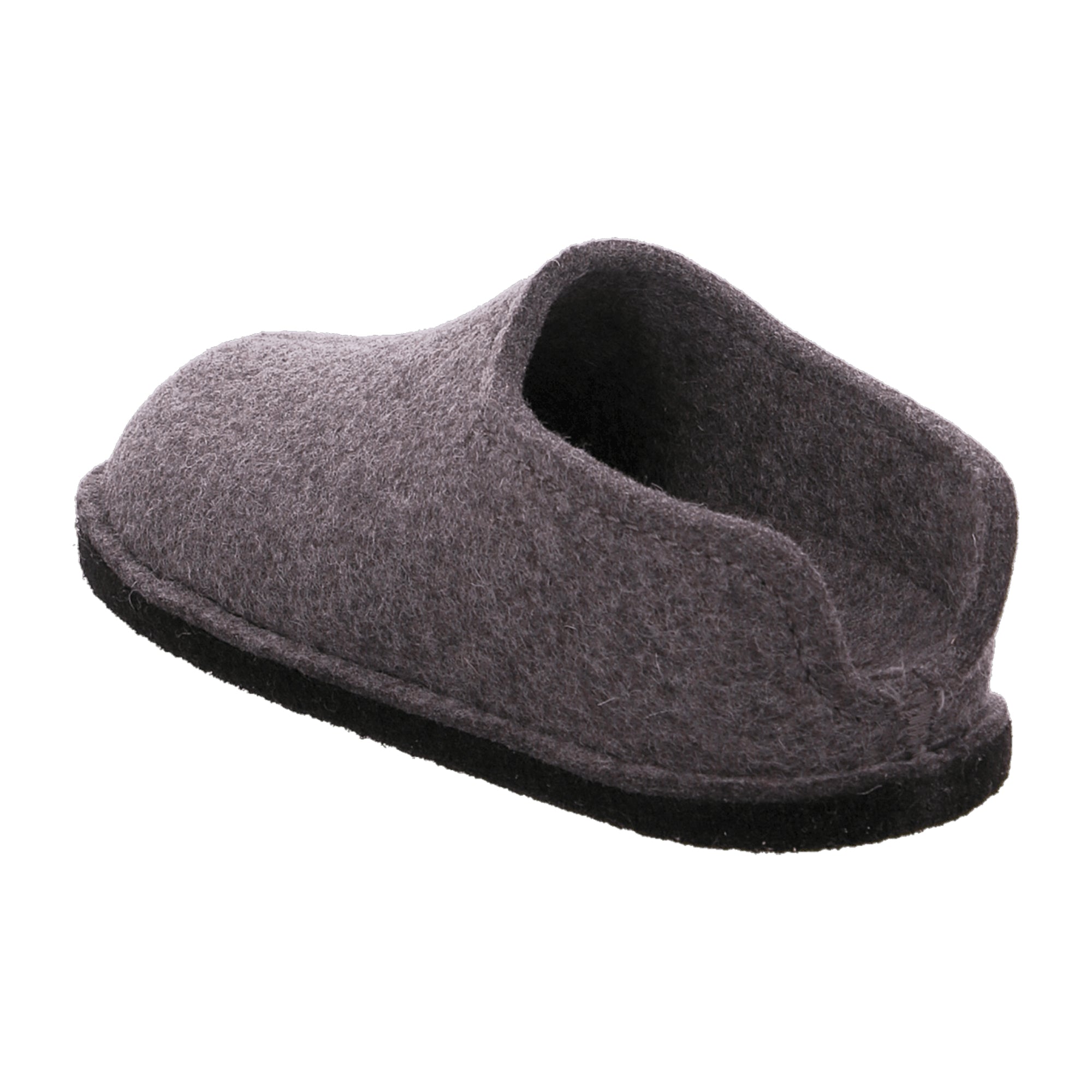 Haflinger Flair Smily Men's Slippers - Stylish Grey Wool Comfort
