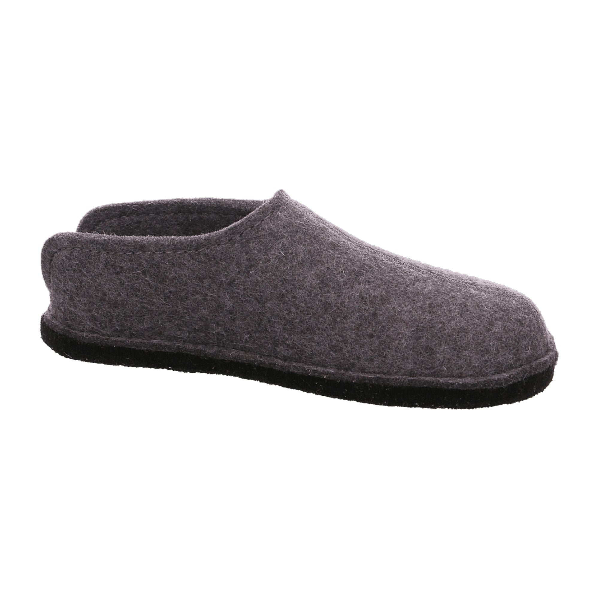 Haflinger Flair Smily Men's Slippers - Stylish Grey Wool Comfort