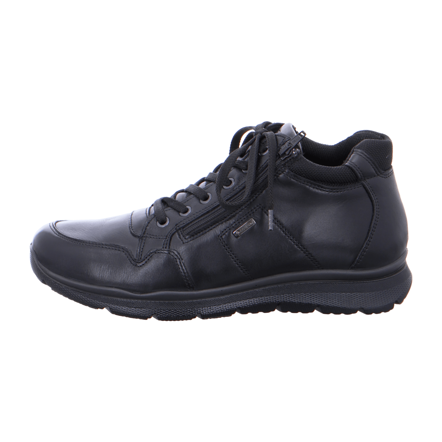 ARA BENJO Men's Classic Black Smooth Leather Lace-Up Shoes