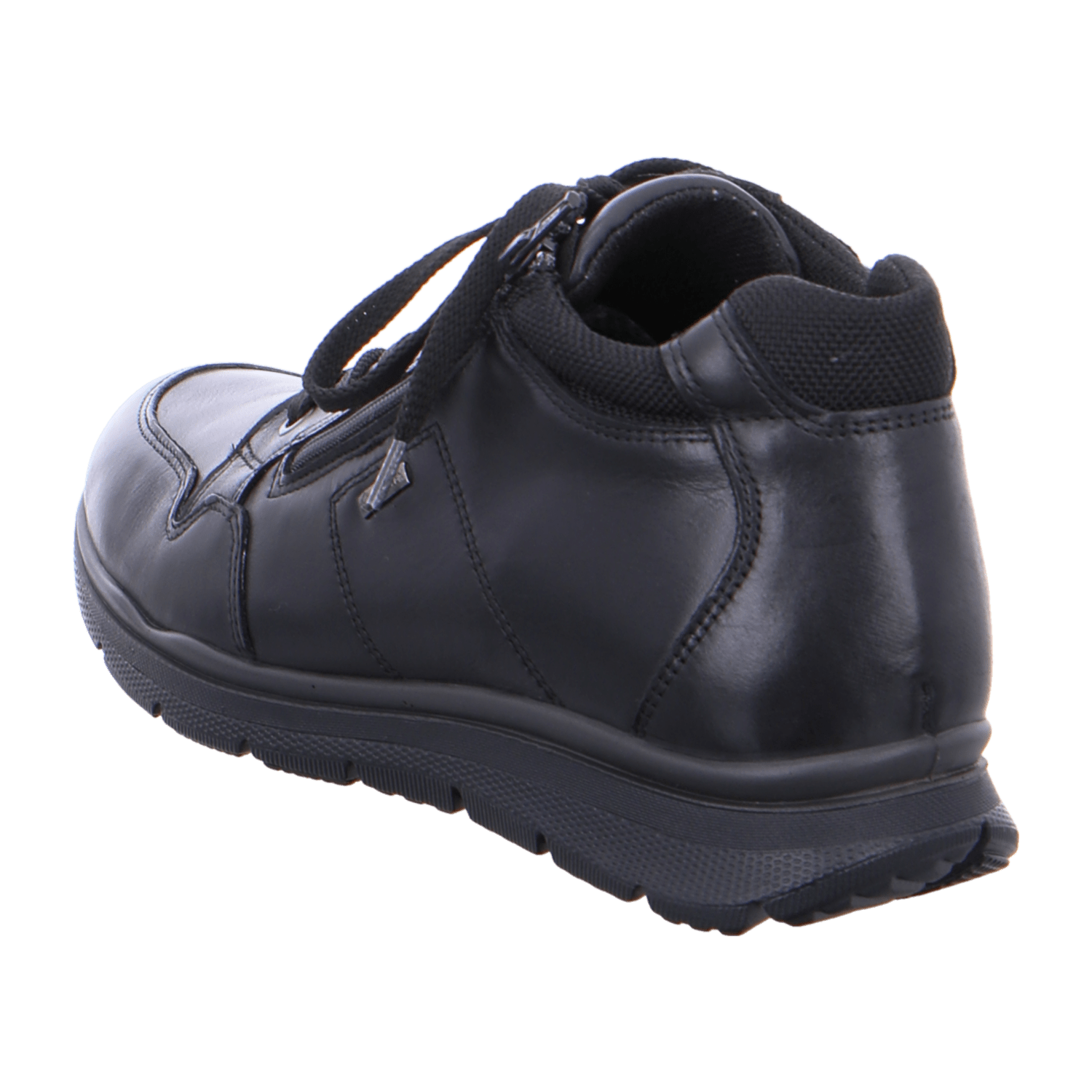 ARA BENJO Men's Classic Black Smooth Leather Lace-Up Shoes