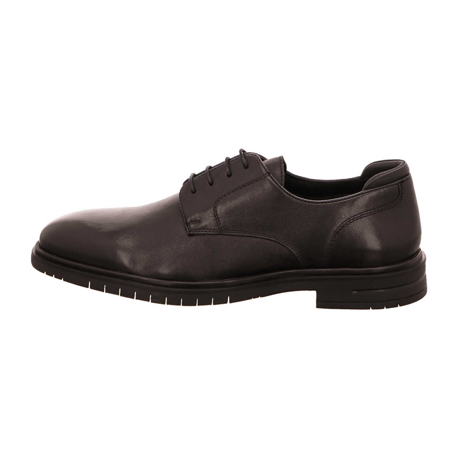 ARA Henry Men's Oxford Shoes in Smooth Leather, Black with Rubber Sole and Leather Lining