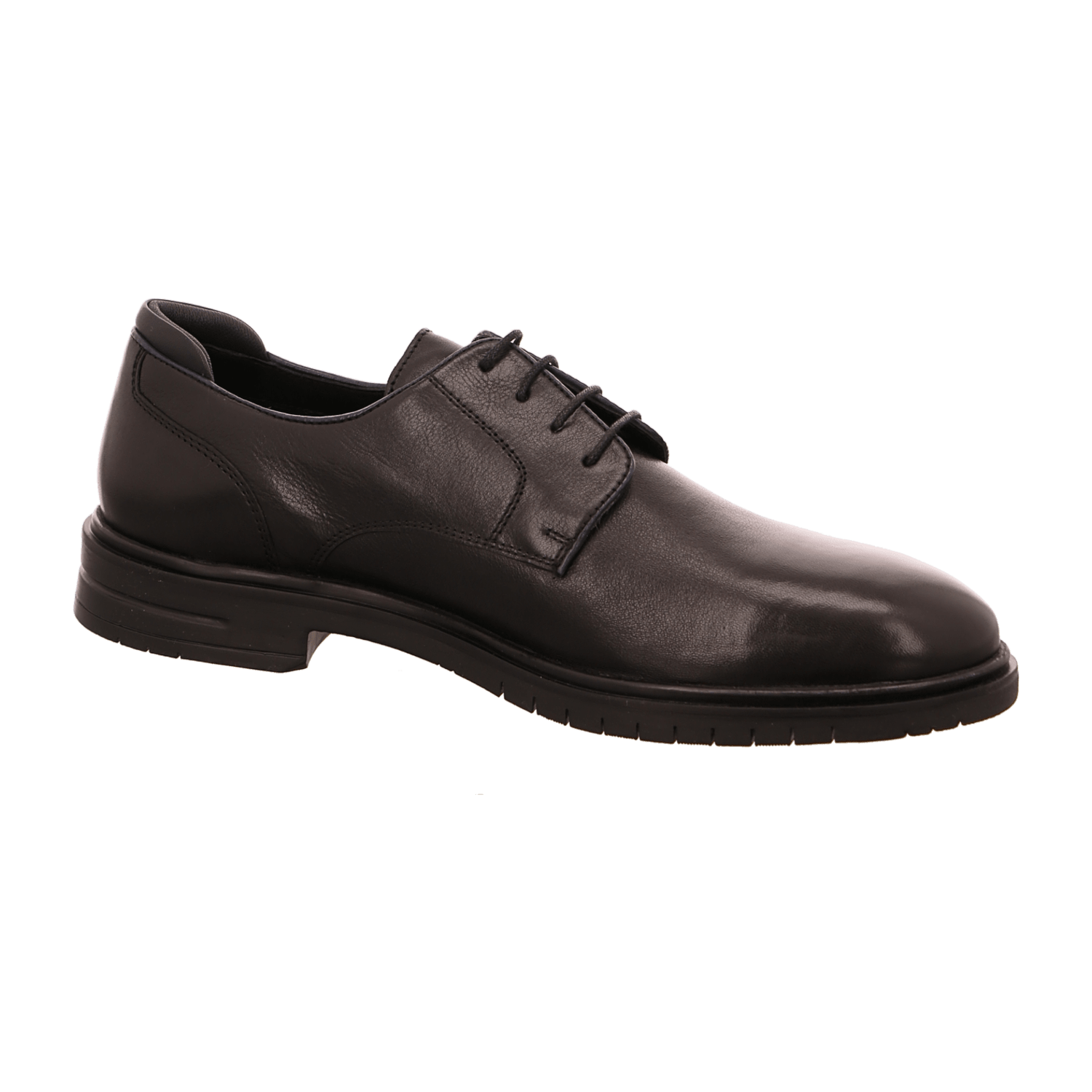 ARA Henry Men's Oxford Shoes in Smooth Leather, Black with Rubber Sole and Leather Lining
