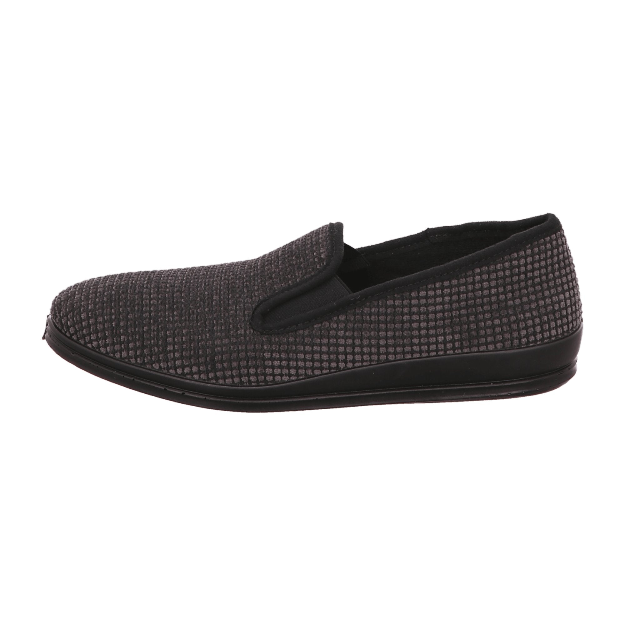 Rohde Men's Grey House Slippers Graphite Comfortable Wide Fit Round Toe