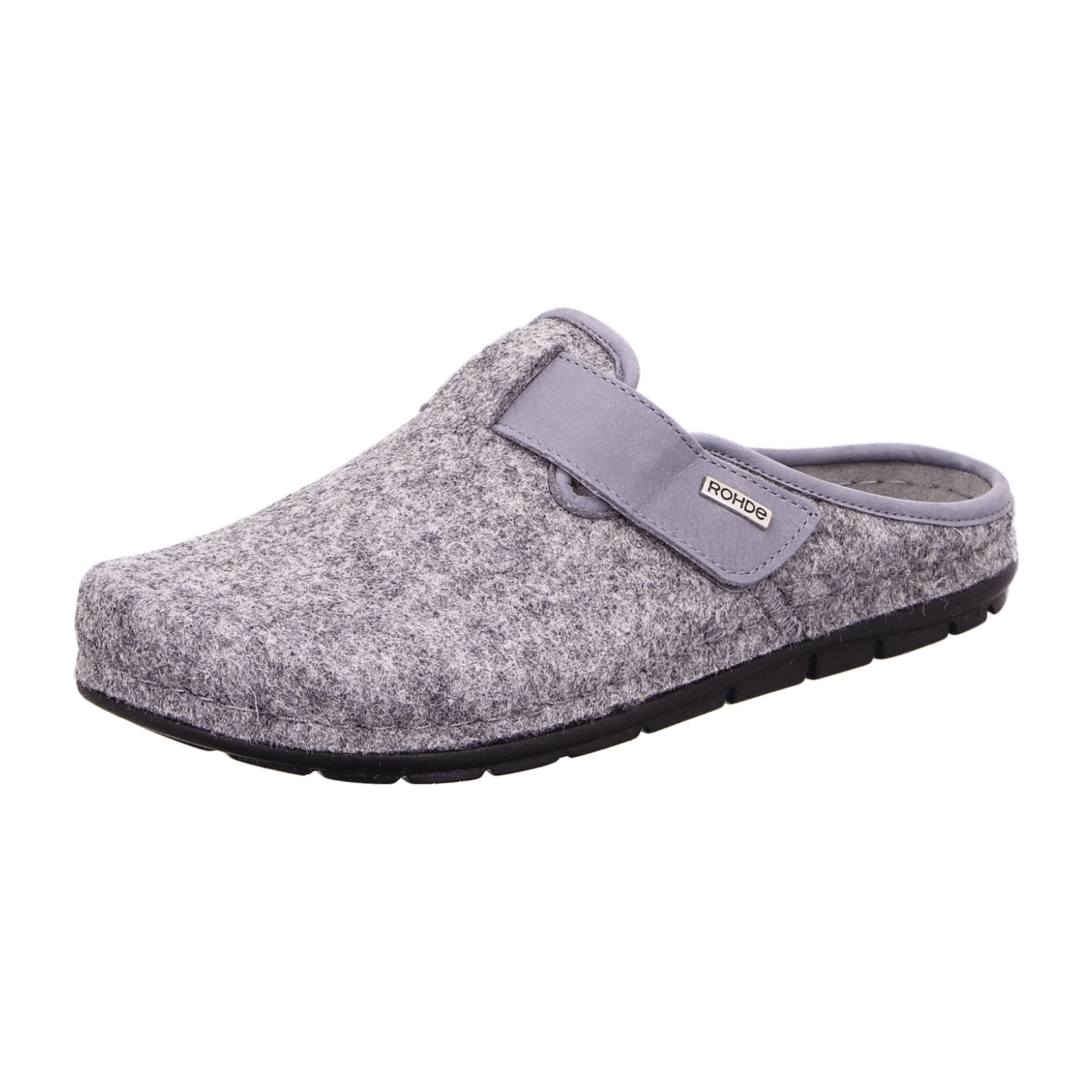 Rohde Rodigo H Men's Slip-On Shoes Gray Textile Leather Winter Shoes