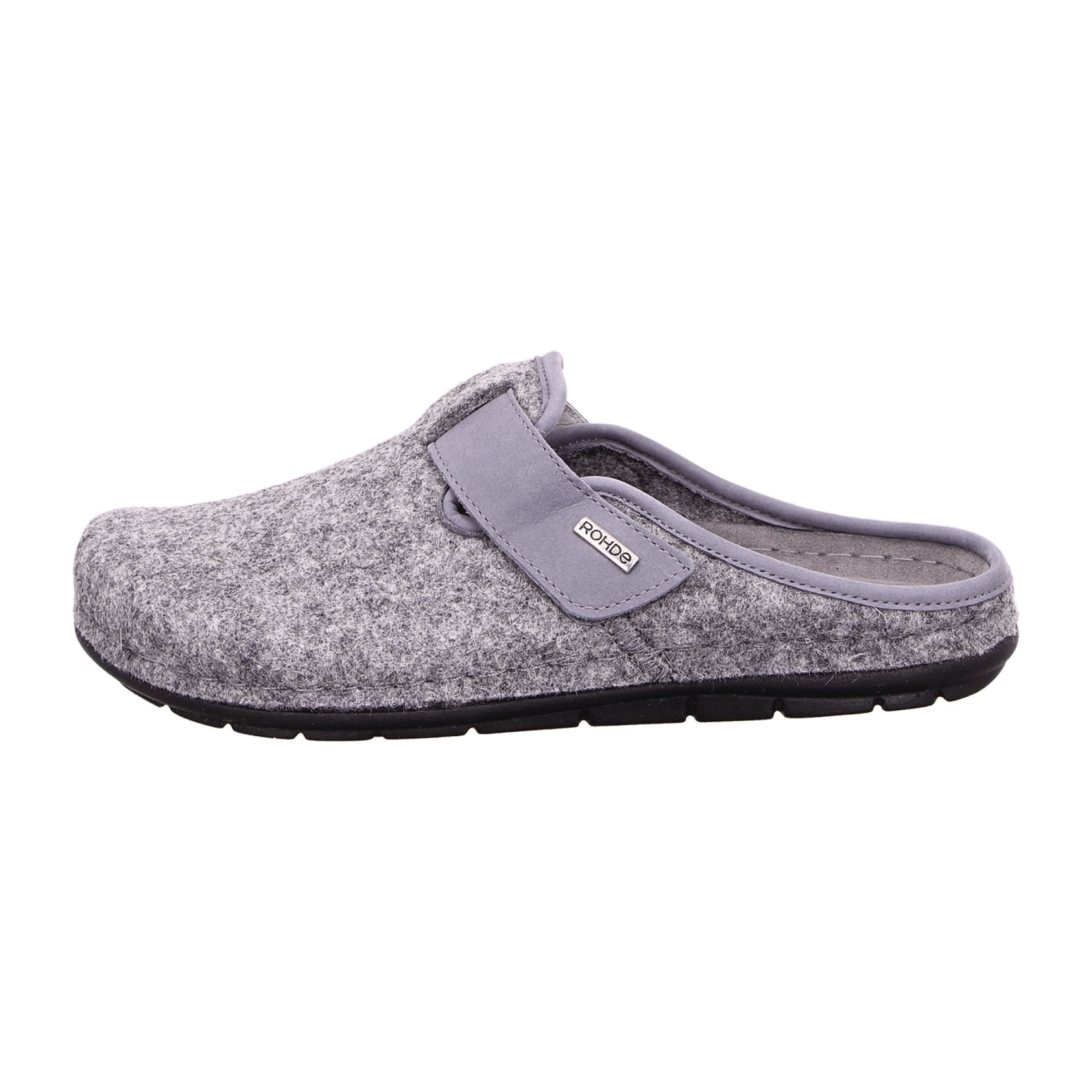 Rohde Rodigo H Men's Slip-On Shoes Gray Textile Leather Winter Shoes