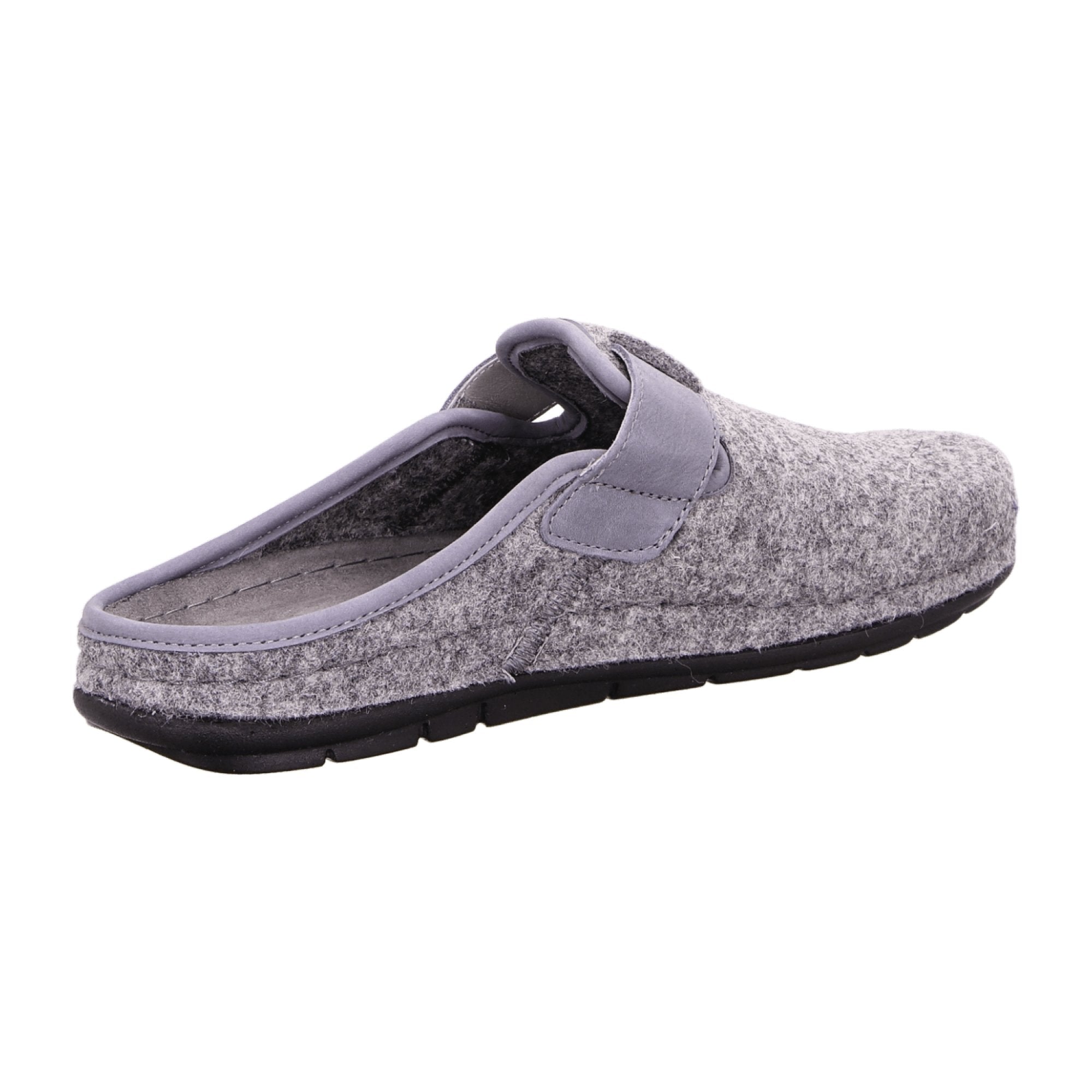 Rohde Rodigo H Men's Slip-On Shoes Gray Textile Leather Winter Shoes