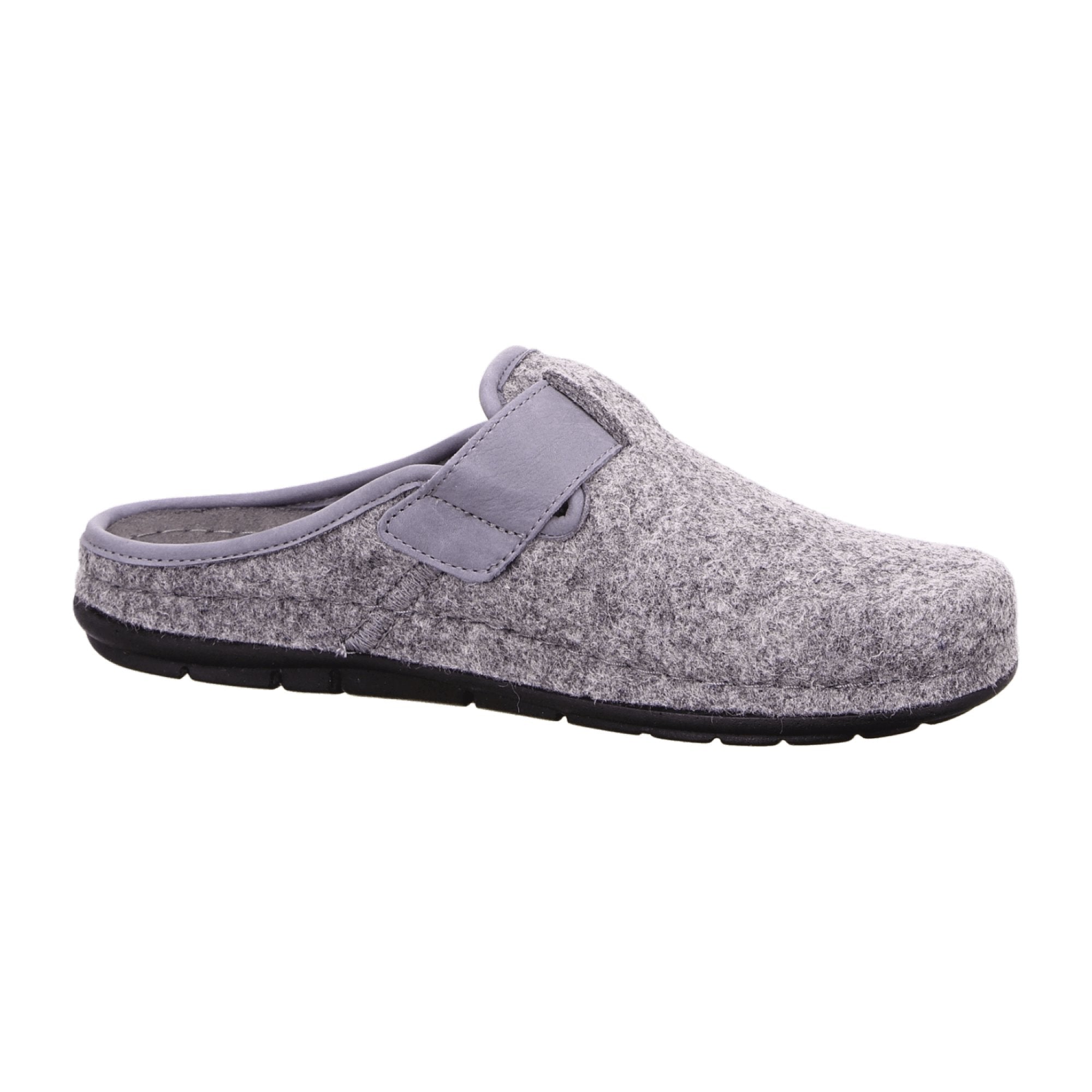 Rohde Rodigo H Men's Slip-On Shoes Gray Textile Leather Winter Shoes