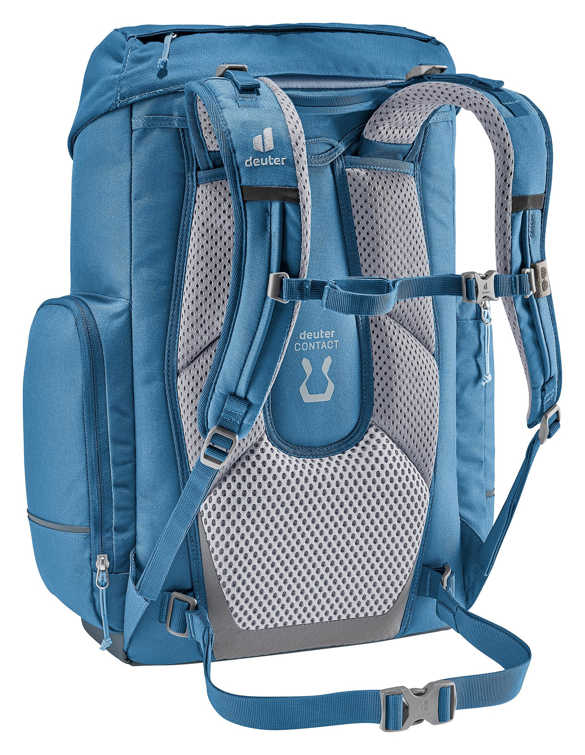deuter Scula Kids Backpack Wave Blue Dark Grey - Water-Resistant School Bag