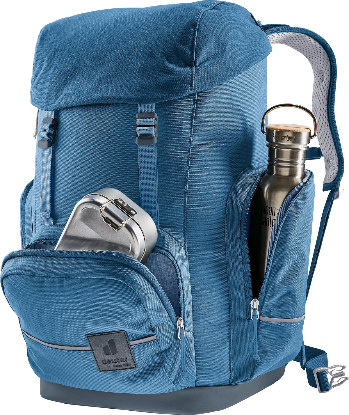 deuter Scula Kids Backpack Wave Blue Dark Grey - Water-Resistant School Bag