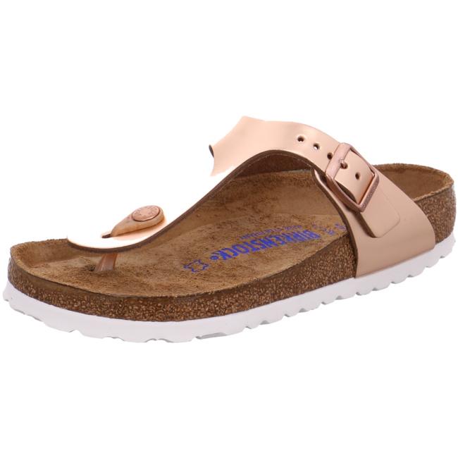 Birkenstock Gizeh Metallic Copper Flip Flops Shoes Sandals Leather SFB regular - Bartel-Shop