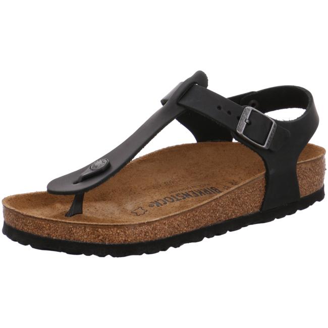 Birkenstock Kairo Shoes Leather Oiled Flip-Flops Sandals Ankle Strap Black regular - Bartel-Shop
