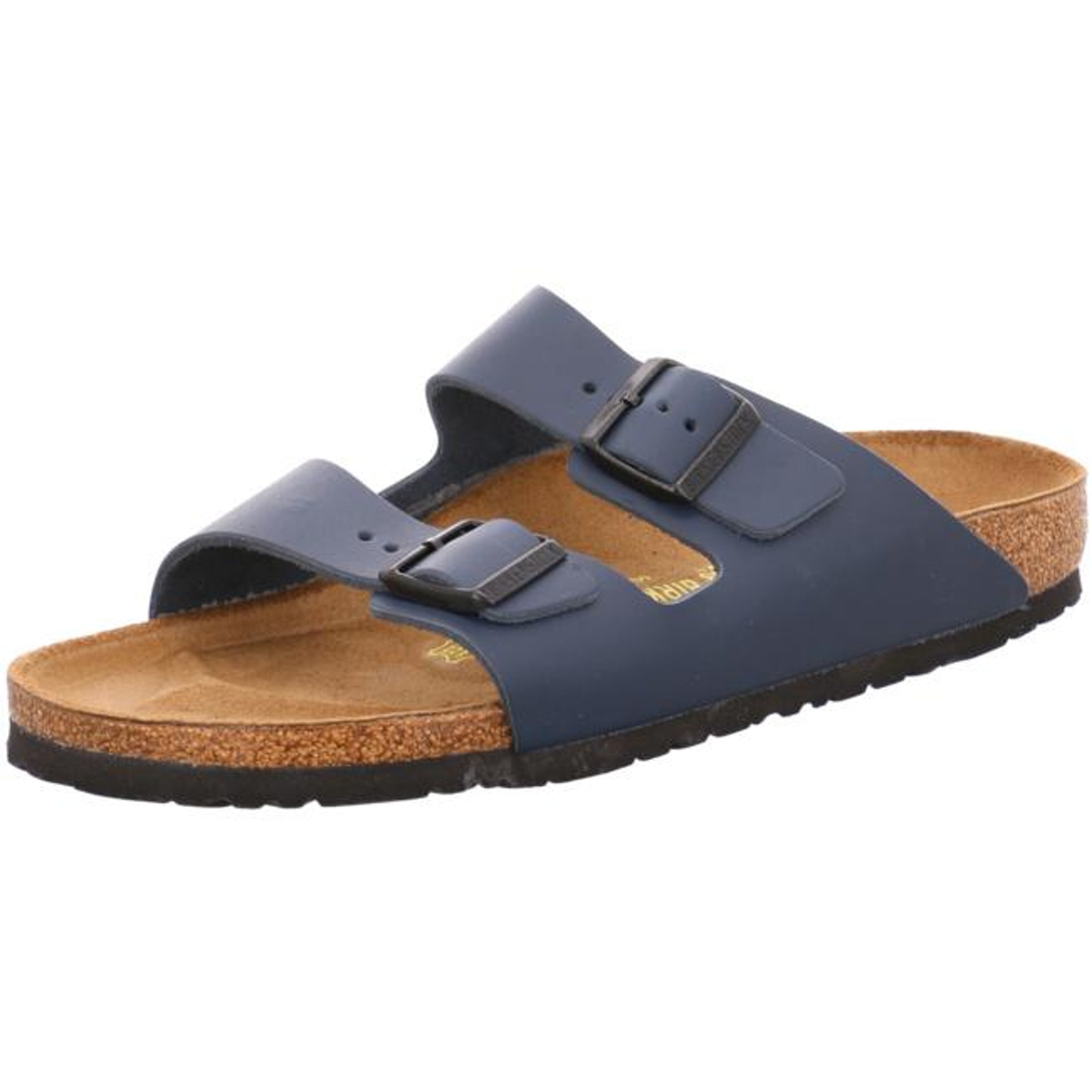 Birkenstock Arizona Mules narrow blue smooth leather - Bartel-Shop