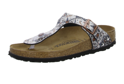 Birkenstock Gizeh slippers blue White leatherette - Bartel-Shop