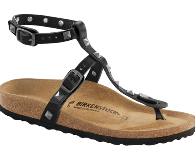 Birkenstock sandals Marillia Studs NL Black Regular black Natural leather - Bartel-Shop