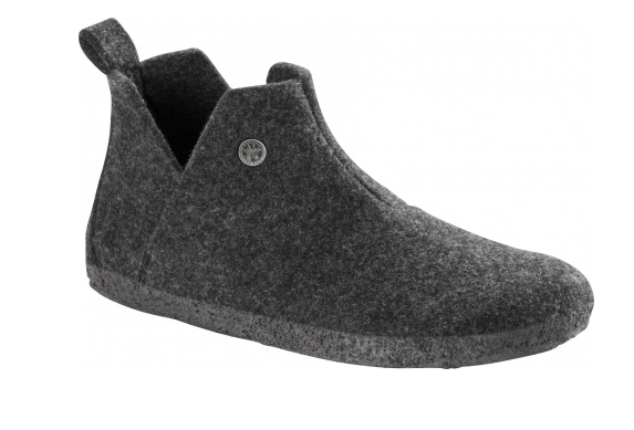 Birkenstock Andermatt Ankle boots narrow anthracite felt clogs slippers - Bartel-Shop