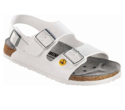Birkenstock sandals Milano narrow White Birko-Flor ESD work - Bartel-Shop