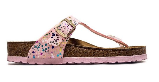 Birkenstock Gizeh toe separator rose synthetic confetti Kids - Bartel-Shop