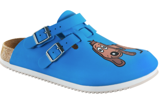 Birkenstock Kay Dog Blue Clogs Sandals Slippers Work Birko Flor - Bartel-Shop