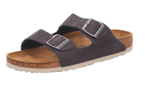 Birkenstock Arizona steer soft grey nubuck leather Sandals Narrow - Bartel-Shop