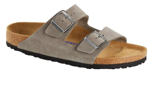 Birkenstock Arizona Mules Regular Whale Gray Nubuck leather SFB - Bartel-Shop