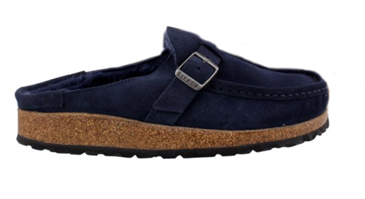 Birkenstock Buckley Shearling Suede Leather Cozy Clogs Slippers Moccasin Mules - Bartel-Shop