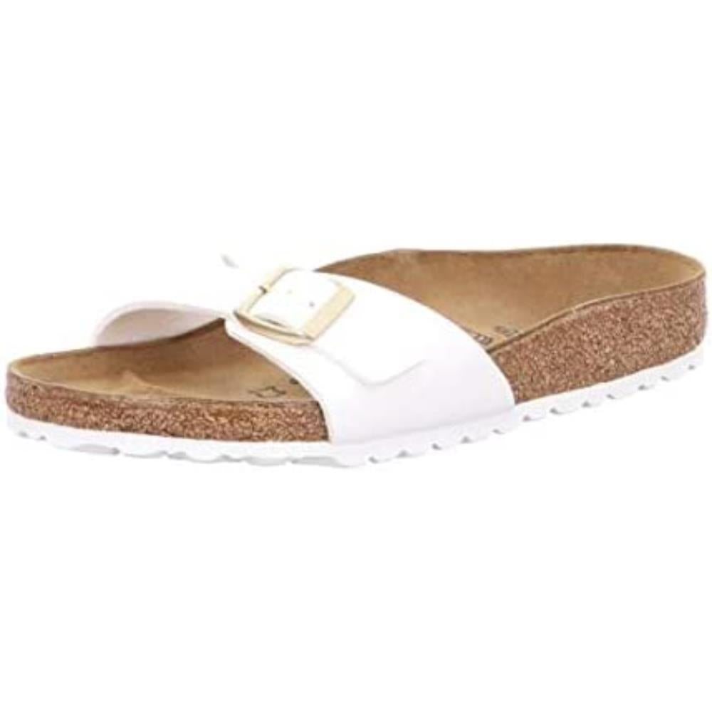 Birkenstock Madrid Birko-Flor Regular Lacquer White Birko-Flor - Bartel-Shop