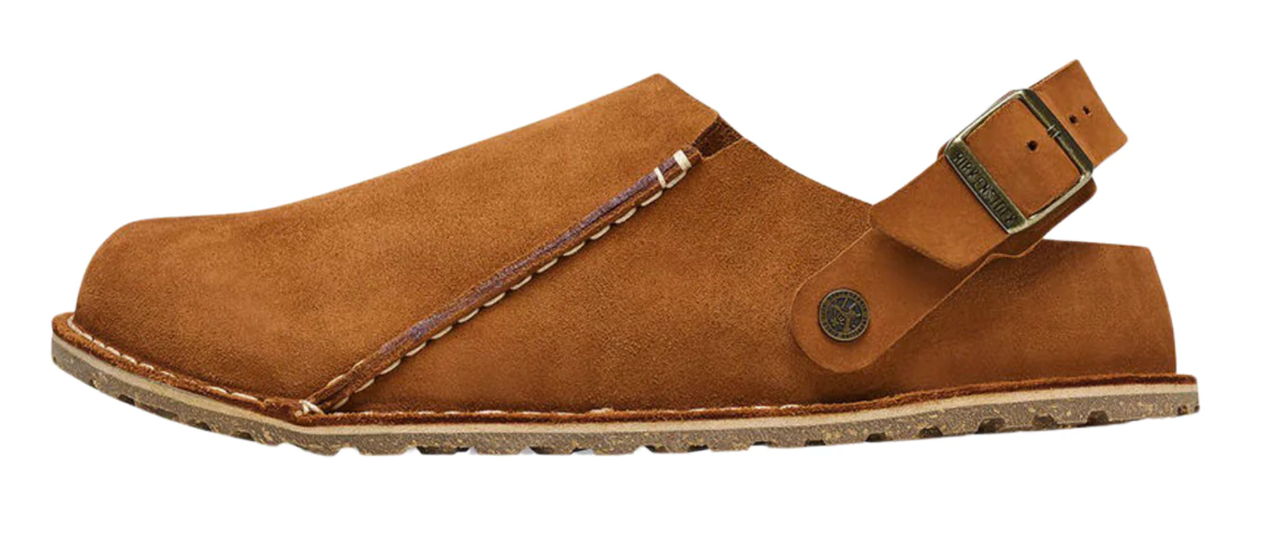 Birkenstock Lutry Premium Suede Mink Brown Leather Clogs Slippers 8 Regular