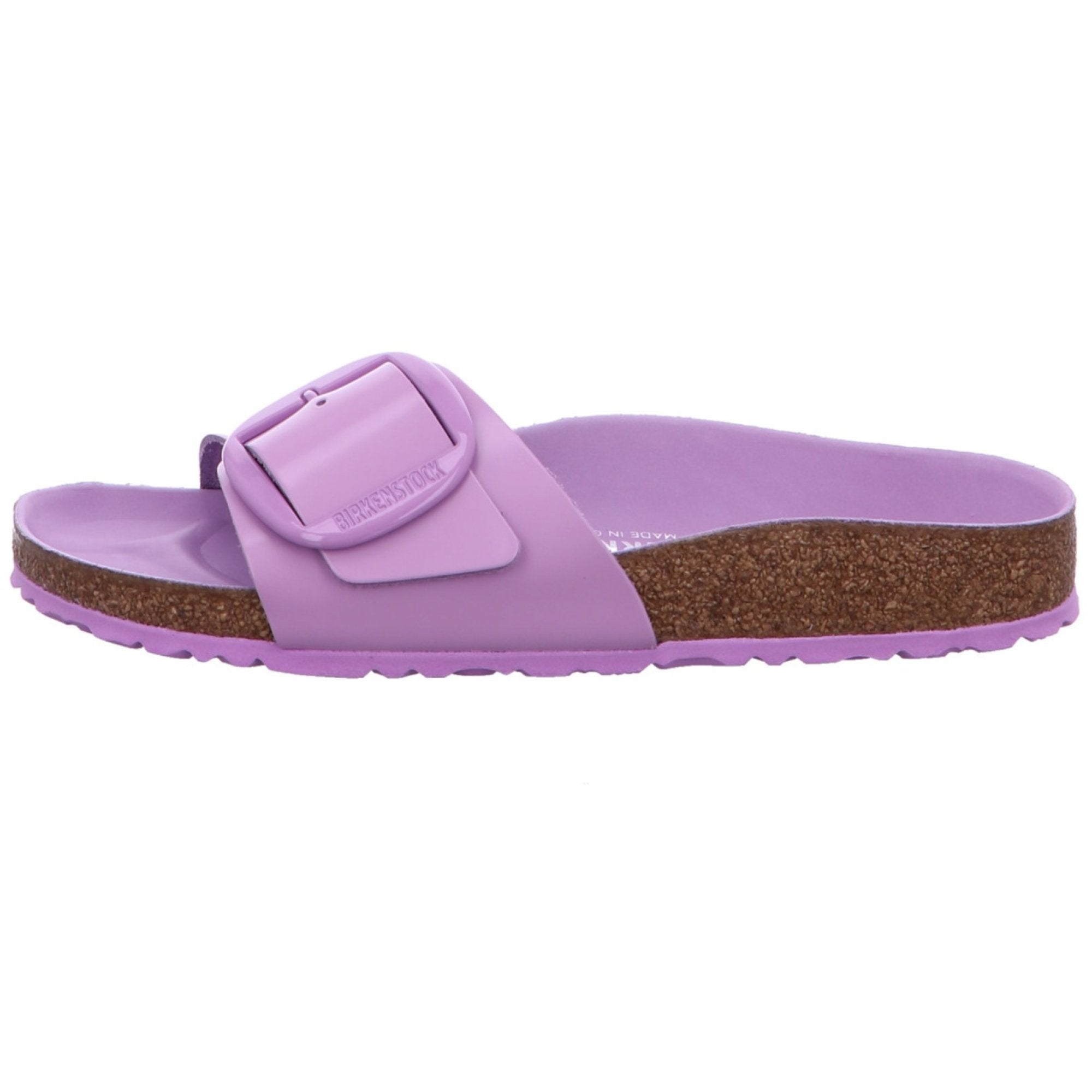 Birkenstock Arizona Madrid Big Buckle High Shine Crocus Purple Pink Sandals Slides Leather Patent