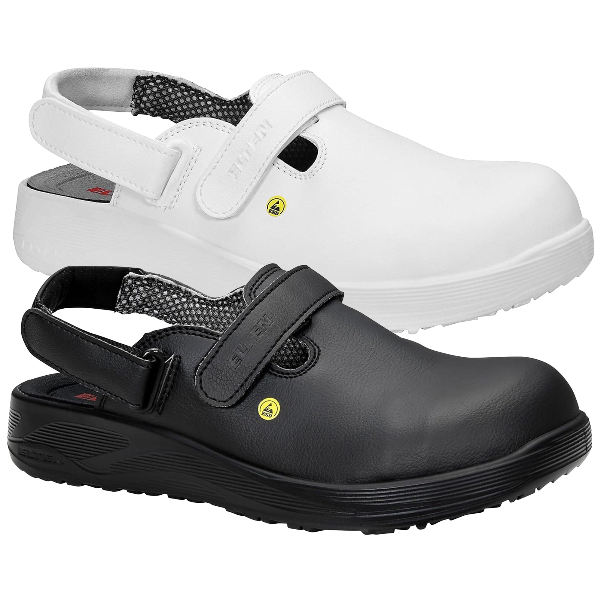 ELTEN MICHEL Black White ESD Clogs OB Professional Textile Work Safety Shoes