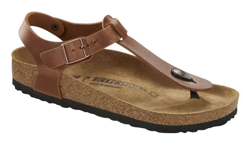Birkenstock Kairo Habana Antique Tabacco Brown Ankle Strap Slingback Leather Sandals - Bartel-Shop